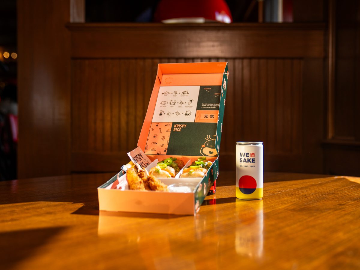 Food and beverage styled product shot