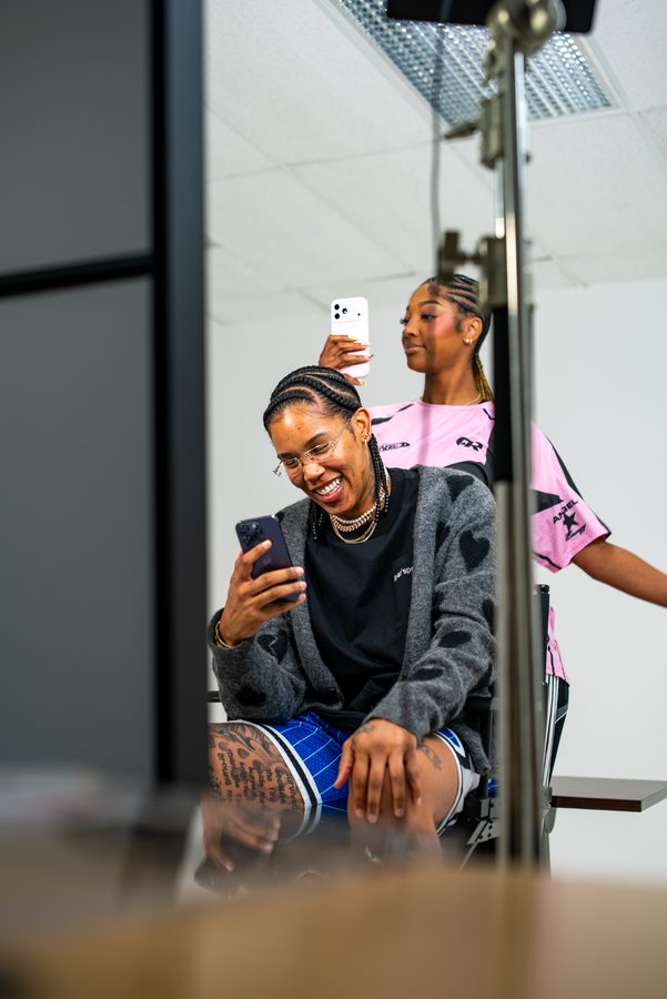 Angel Reese podcast behind the scenes